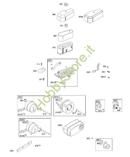 A - Depuratore aria, silenziatore B&S - 28 €¦ 28N707-1139-E1 brand Stihl